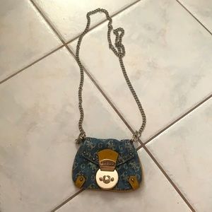 Guess Denim Mini Sling Bag Purse